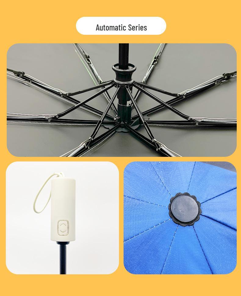 Children's Cartoon Fully Automatic Safety Umbrella: Rain or Shine, Reflective, Foldable, Anti-Rebound Design