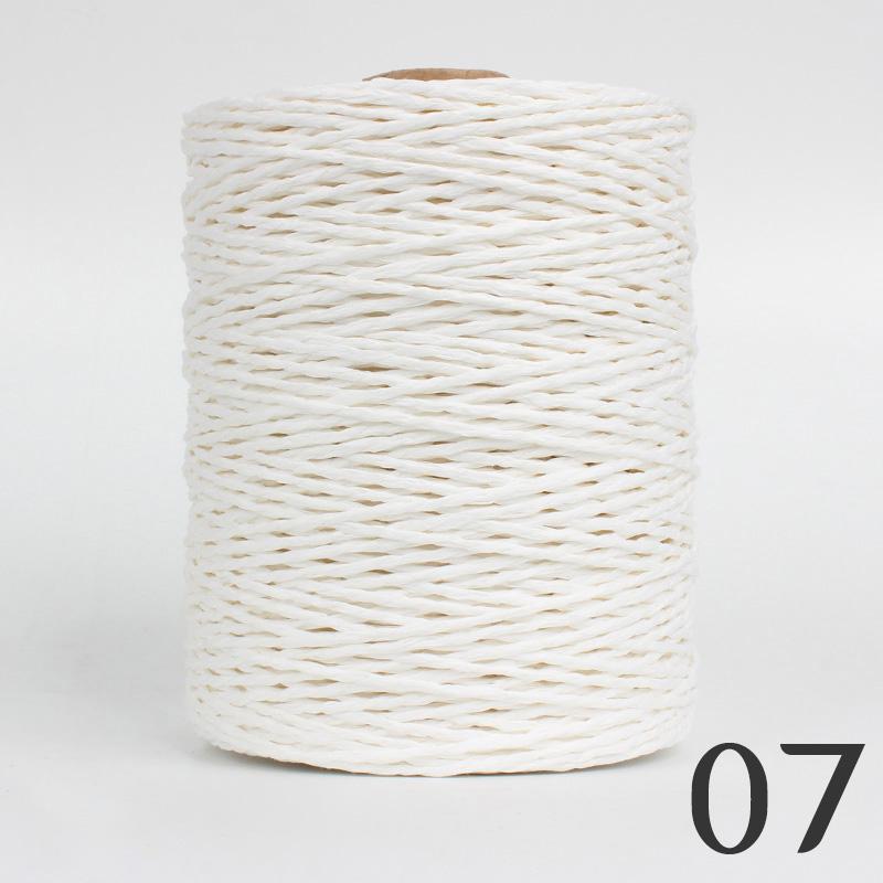 2 Roll Natural Raffia Straw Yarn Colorful Threads For Summer Hand Knit Crochet Hat HandBag Cushion Baskets Hand Craft Material