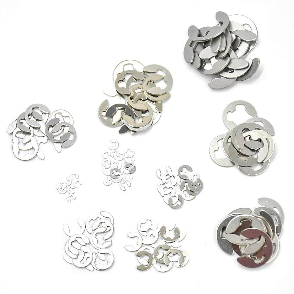 200pcs Bearing Type Retaining Ring Kit Stainless Steel E-Clip Kit Snap Ring Set Bearing Maintenance