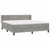 Maison Exclusive - Sommier à lattes de lit et matelas Gris clair 160x200cm Velours