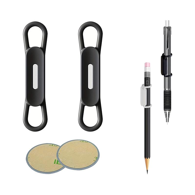 2-6 шт. Магнитный держатель для ручек и карандашей, силиконовые регулируемые зажимы для сенсорных ручек для стола, холодильника, белых досок, офисные настольные аксессуары