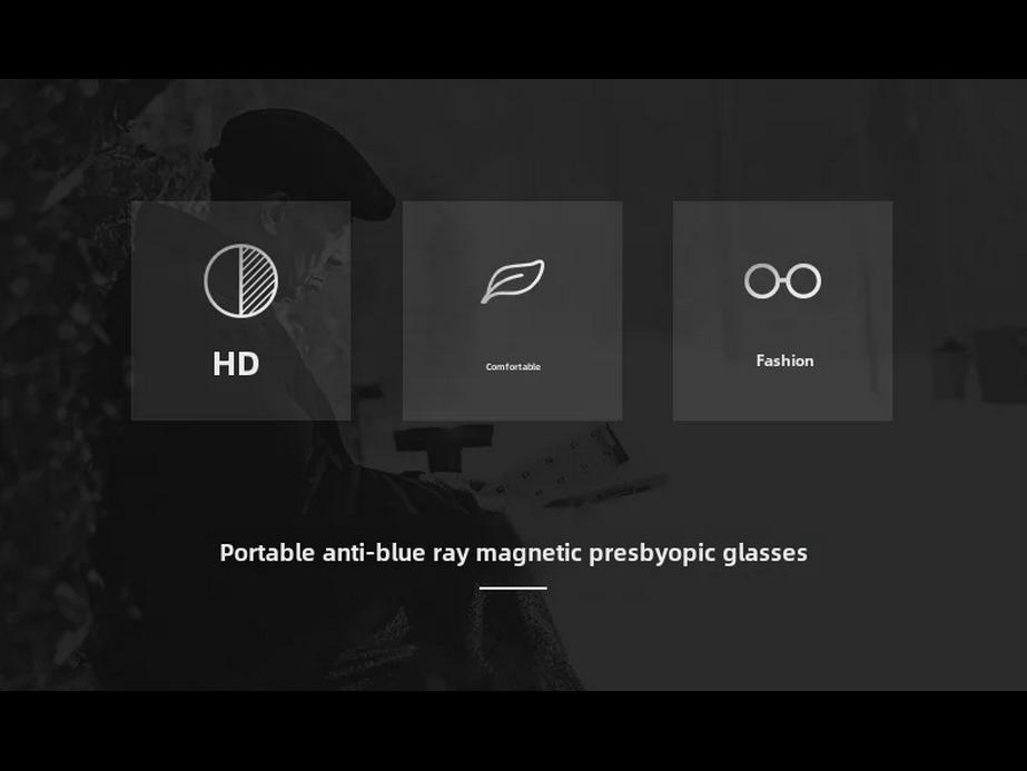 Free Shipping TR90 Magnetic Reading Glasses – Lightweight, Neck-Hanging, Anti-Blue Light, Unisex, Comfortable