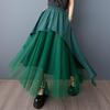 Сетка больших размеров с высокой талией винтажная пэчворк летняя повседневная свободная длинная женская юбка женская юбка