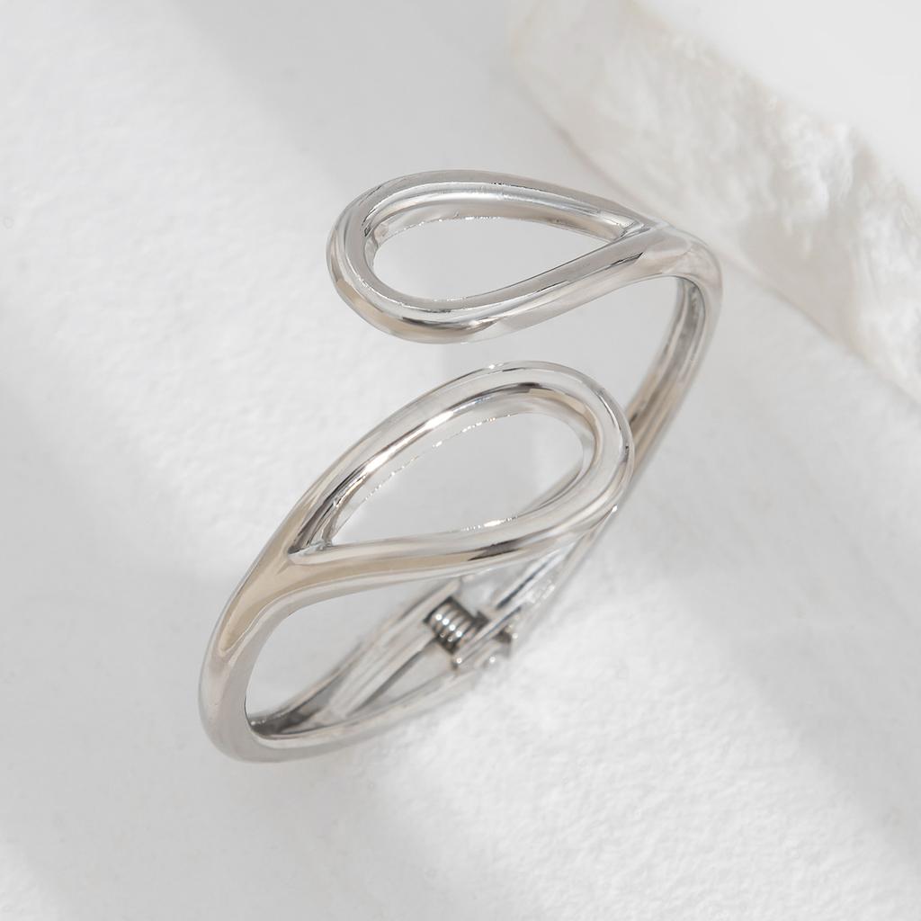 DIEZI Преувеличенные Неправильные Тяжелый Металл Гладкие Широкие Браслеты-Манжеты Новая Винтажная Мода Геометрические Браслеты Для Женщин Мужчин Ювелирные Изделия