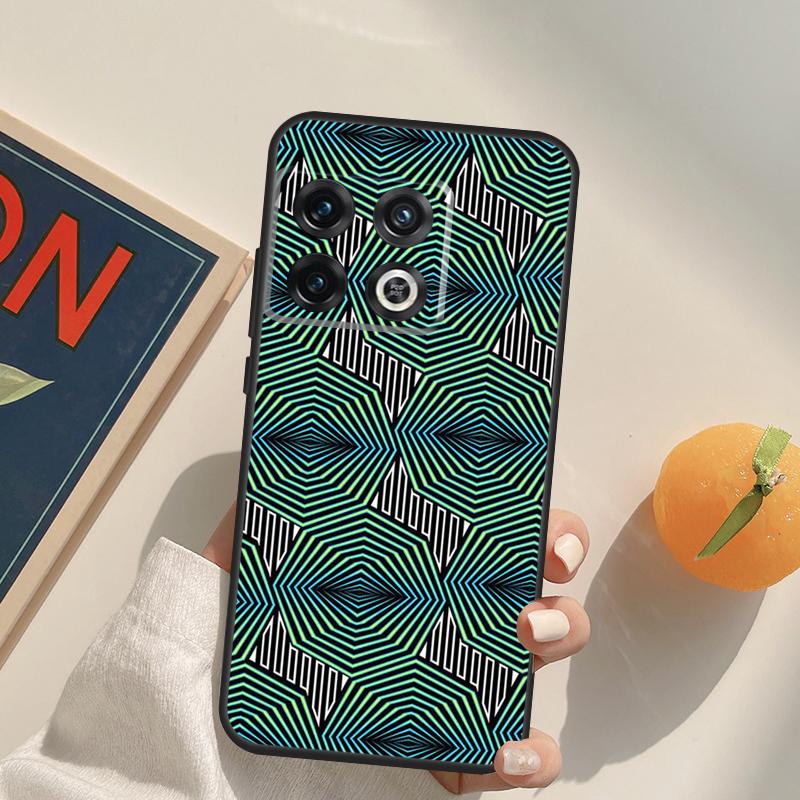 African Wax Pattern Fabric Case For OnePlus 15 13 12 11 13R 12R 10T 8T 13T OnePlus Nord 5 CE 3 2 4 Lite N20 N30 Cover