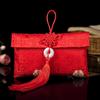 Year of the Horse Silk Brocade Red Envelopes with Hot Stamping Embroidery for Weddings and New Year