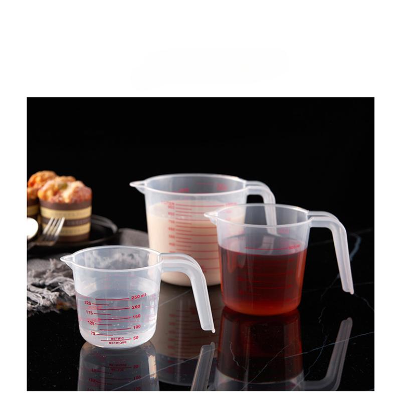 Plastic Transparent Graduated Measures Cup Household Kitchen Baking Measuring Tool Set Handle Design Cups Baking Cold Water Kettle Beaker