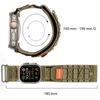 ERBORD Runner Nylon Strap for Apple Watch 1/2/3/4/5/6/7/8/9/10/11/SE Ultra 1/2/3 42/44/45/46/49mm, Green