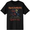 Iron Maiden Unisex Adult Number Of The Beast Run To The Hills Distressed Cotton T-Shirt