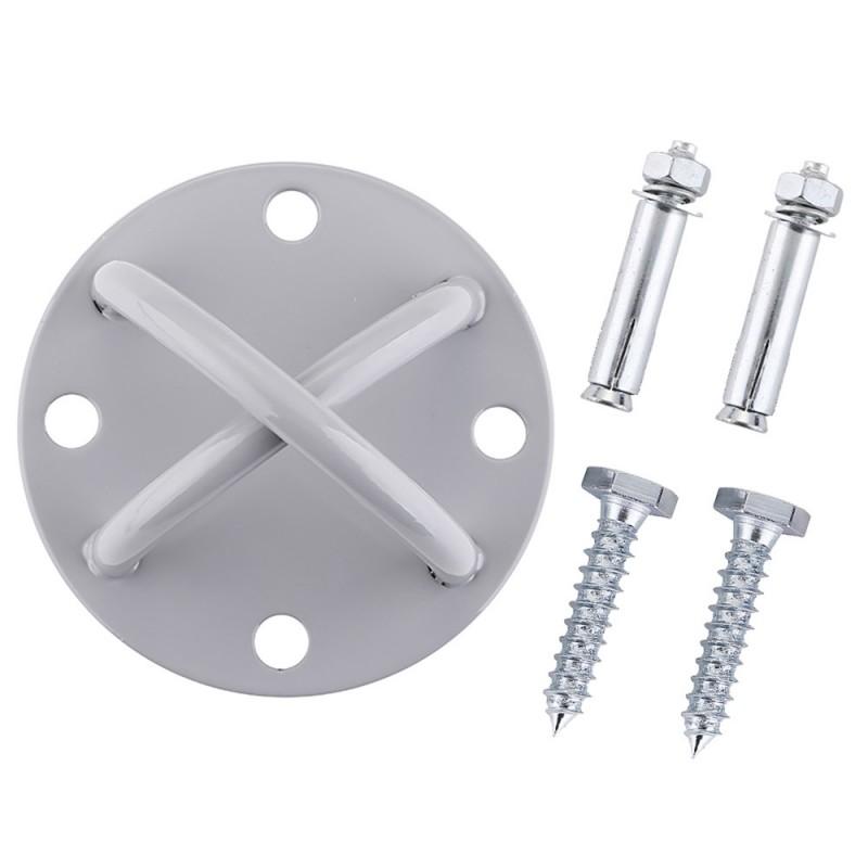 4-Hole Ceiling Mount Plate Aerial Yoga Hammock Swing Dance Chair Heavy Duty Steel Bracket With Screws