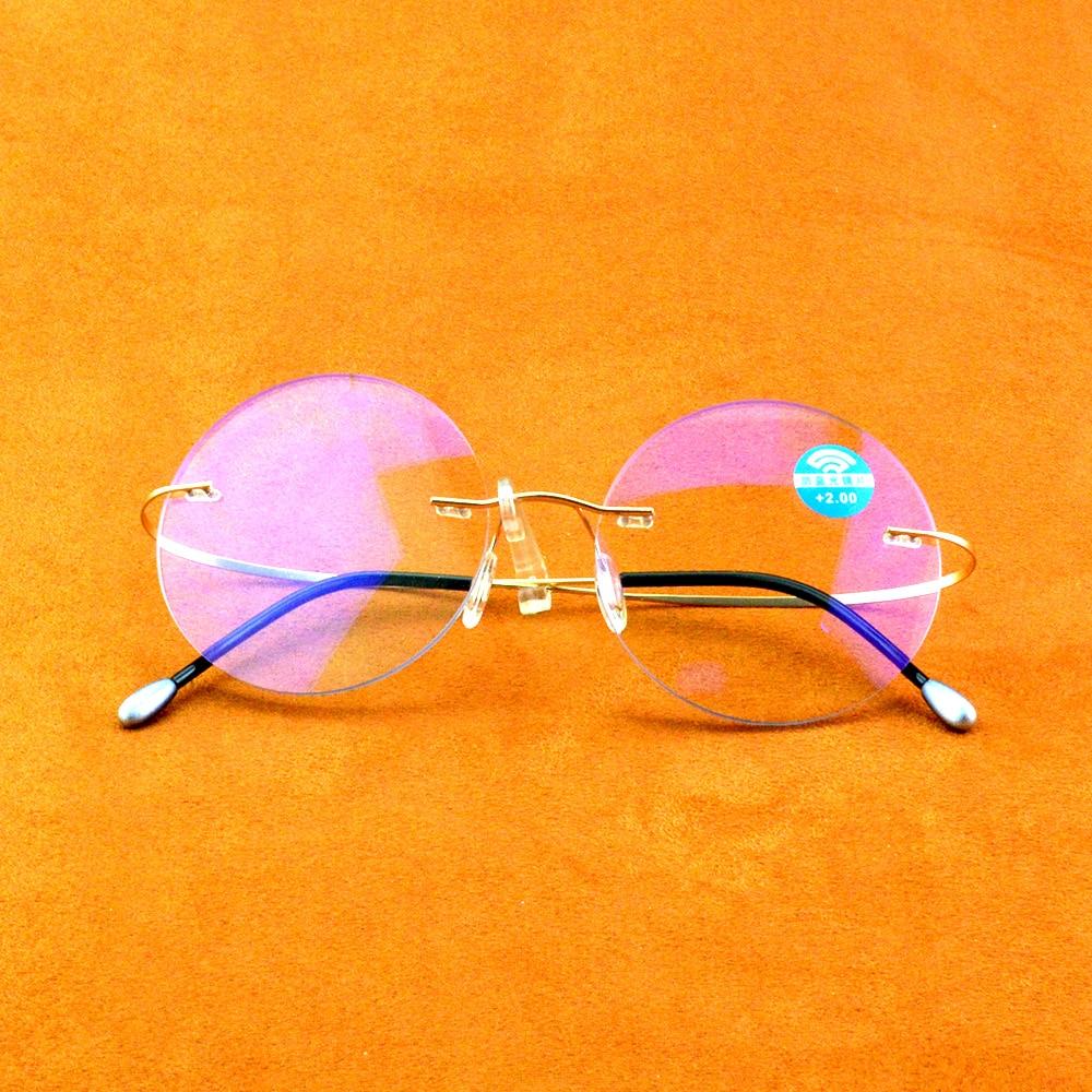 Круглые очки для чтения для мужчин и женщин, портативные очки для чтения без оправы +0,75 +1 +1,5 +1,75 от +2 до +4