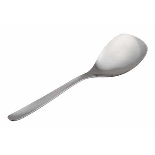 Sori Yanagi's Tsubame-Sanjo Stainless Steel Serving Spoon Features a Simple Form and Ease of Use. The Brushed Finish Creates a Timeless, Simple Design