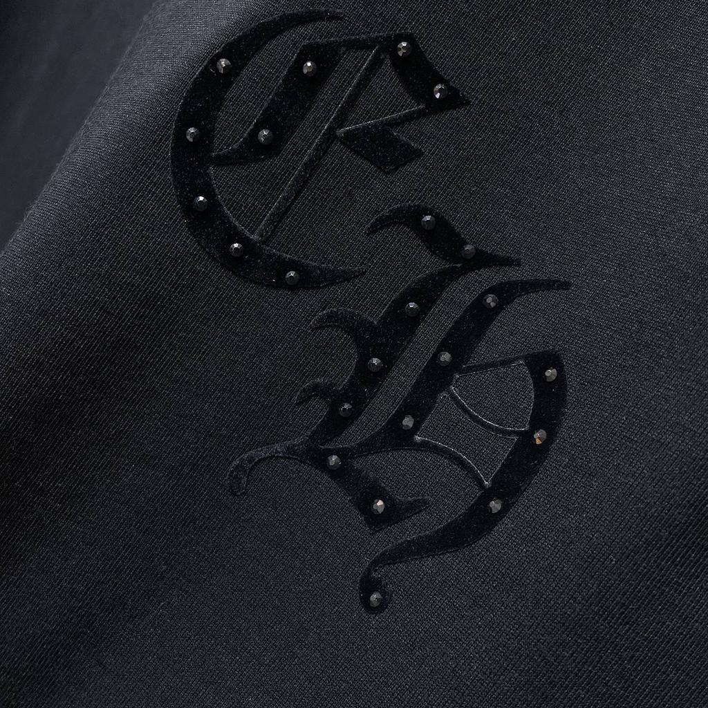 GZ-8933 CHROME HEARTS 2025 Летняя новая высококачественная хлопковая свободная футболка с круглым вырезом большого размера для мужчин и женщин, парная футболка