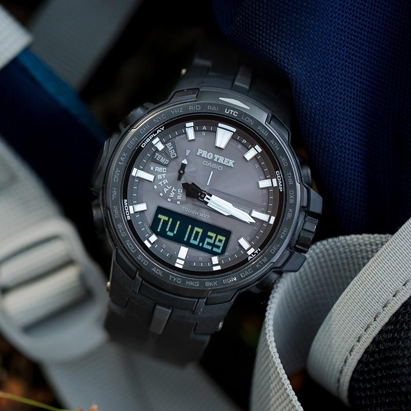 Casio Мужские часы PRO TREK Черные PRW-6100Y-1BPRD