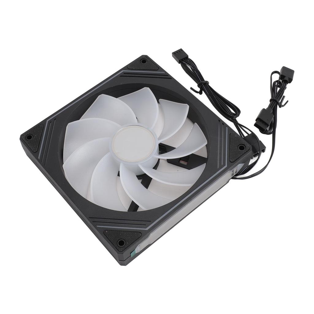 ARGB Chassis Fan 140x140x25mm Synchronized Light Quiet Heat Dissipation Cooling Fan for CPU Cooler Heat Sink PC Case Reverse Black