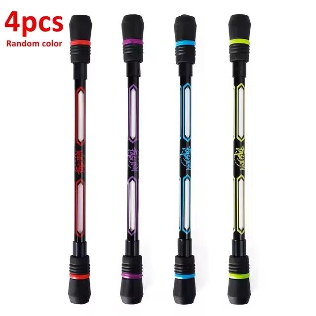 4pcs Spinning Pen Rolling Finger Rotating Pen Gaming Trick Pen Stress Releasing Brain Training Toys for Kids Adults Students