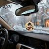 Акриловые подвесные украшения Санта-Клаус 6 шт., Рождественские жемчужные арт-украшения, 2D плоский подвесной элемент для елки, Декоративный эффект для дома, стены