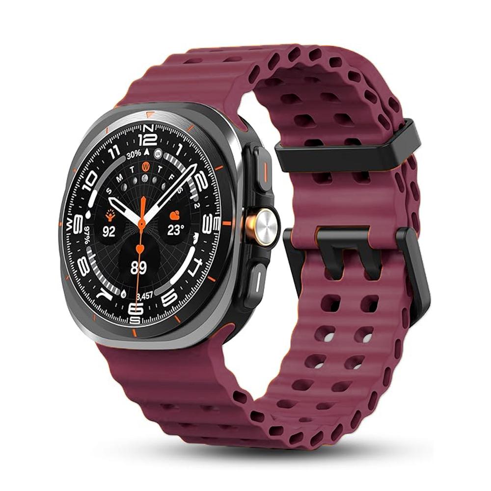 Оригинальный ремешок для Samsung Galaxy Watch Ultra 47 мм аксессуары Морской силиконовый спортивный браслет Correa Galaxy Watch 7 Ultra ремешок