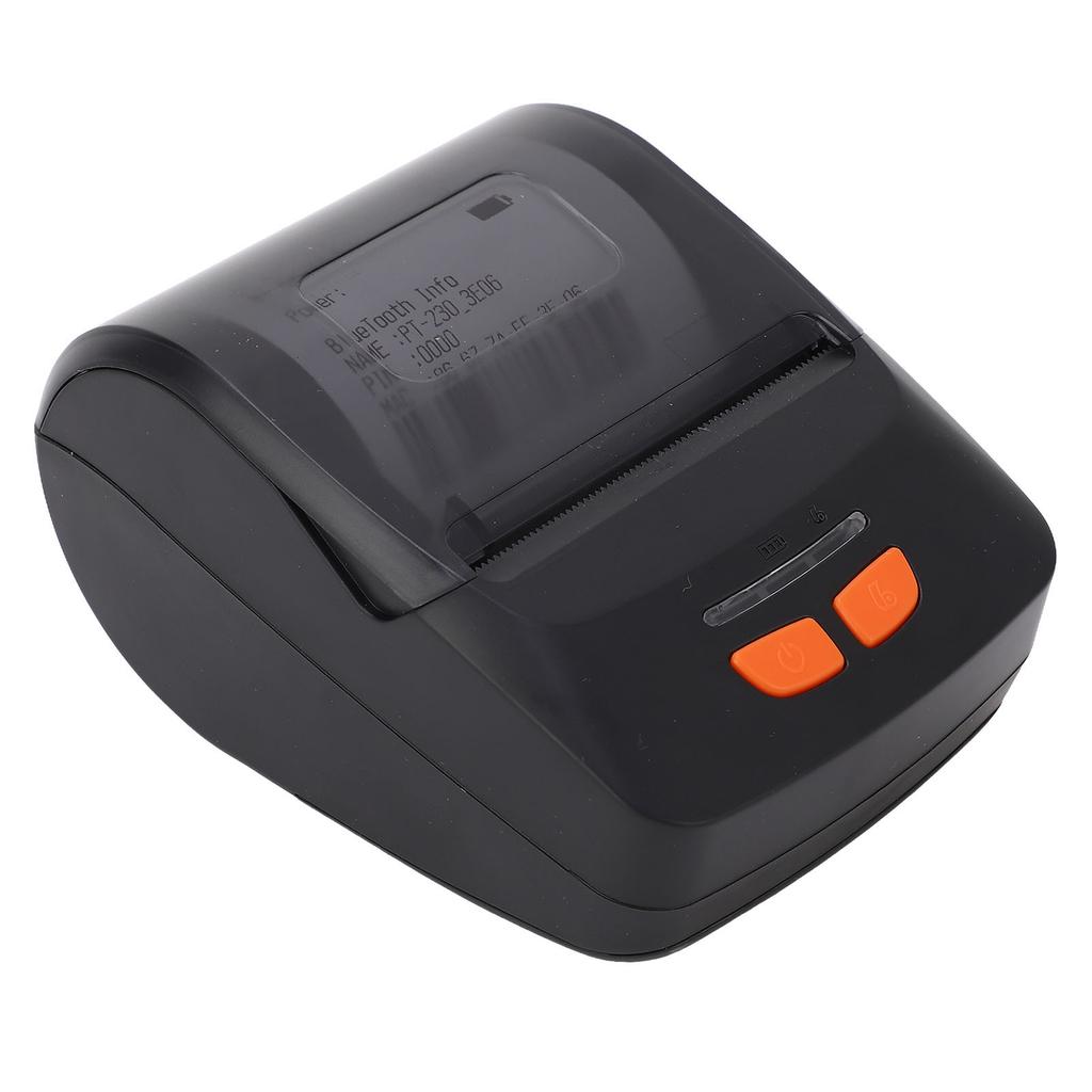 Bluetooth Thermal Printer with Label Paper Portable POS Barcode Printer Black White Printing Output