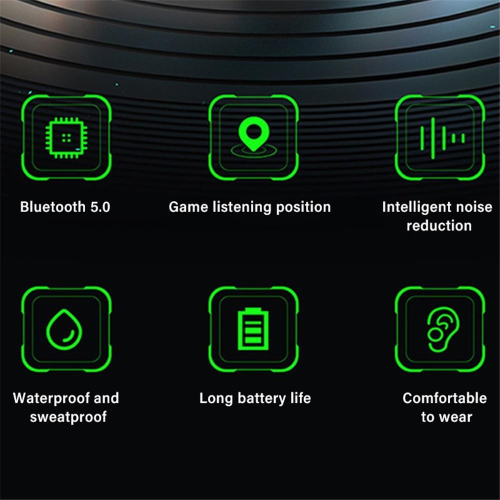 Беспроводные наушники Bluetooth 5.0 с низкой задержкой, стереоигровые наушники HIFI, спортивные наушники TWS, водонепроницаемые гарнитуры с шумоподавлением