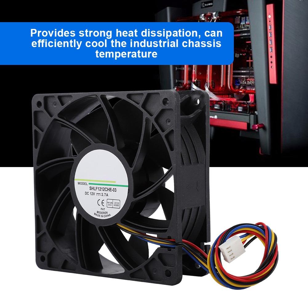 SHLF1212CHE03 DC12V 2.7A 12CM S9 S7 Быстрое рассеивание тепла Охлаждающий вентилятор Кулер