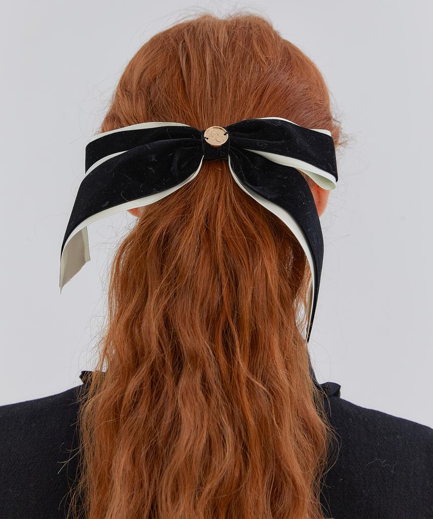Заколка для волос Anoetic Velvet Classic Ribbon_Черная