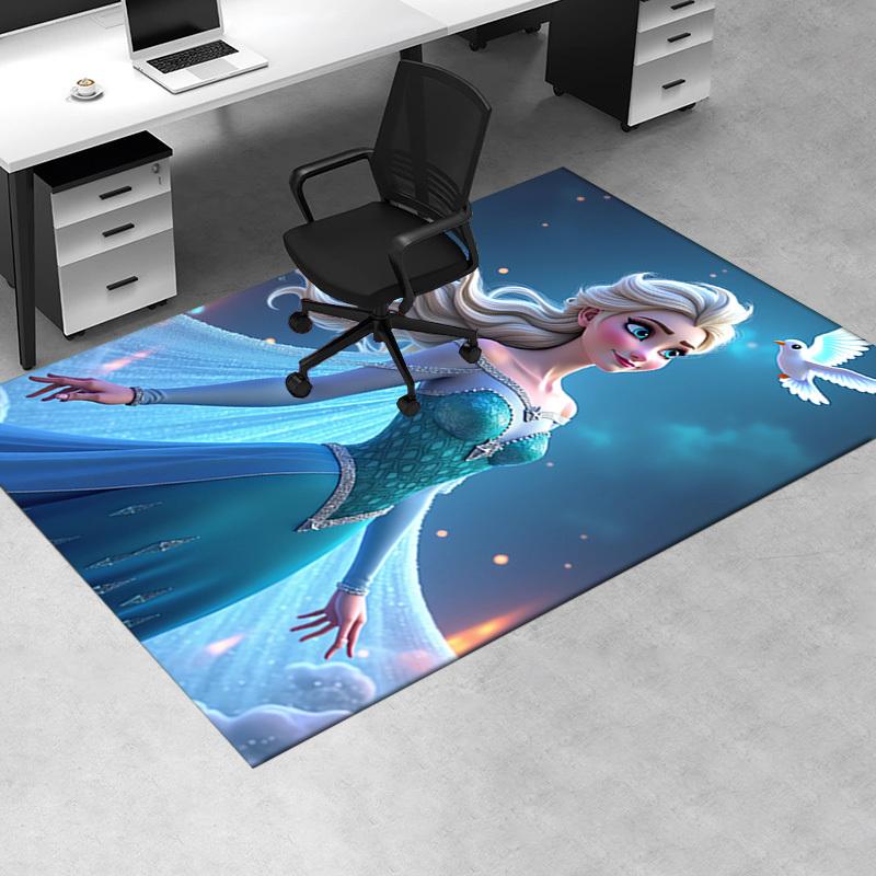 3D Printed Elsa,Frozen,Fantasy Anti-Slip Rug - Machine Washable Office Rug for Living Room, Bedroom, Office - Multiple Sizes