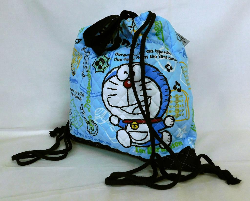 Sanrio Doraemon Quilted Hand String Drawstring Bag (I'm DORAEMON)