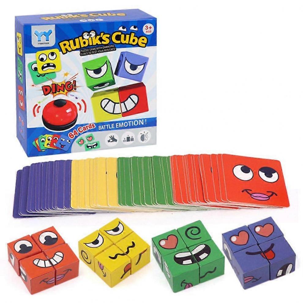 Expression Puzzle Building Blocks Changing Face Building Blocks Matching Game Logical Thinking Training Toy