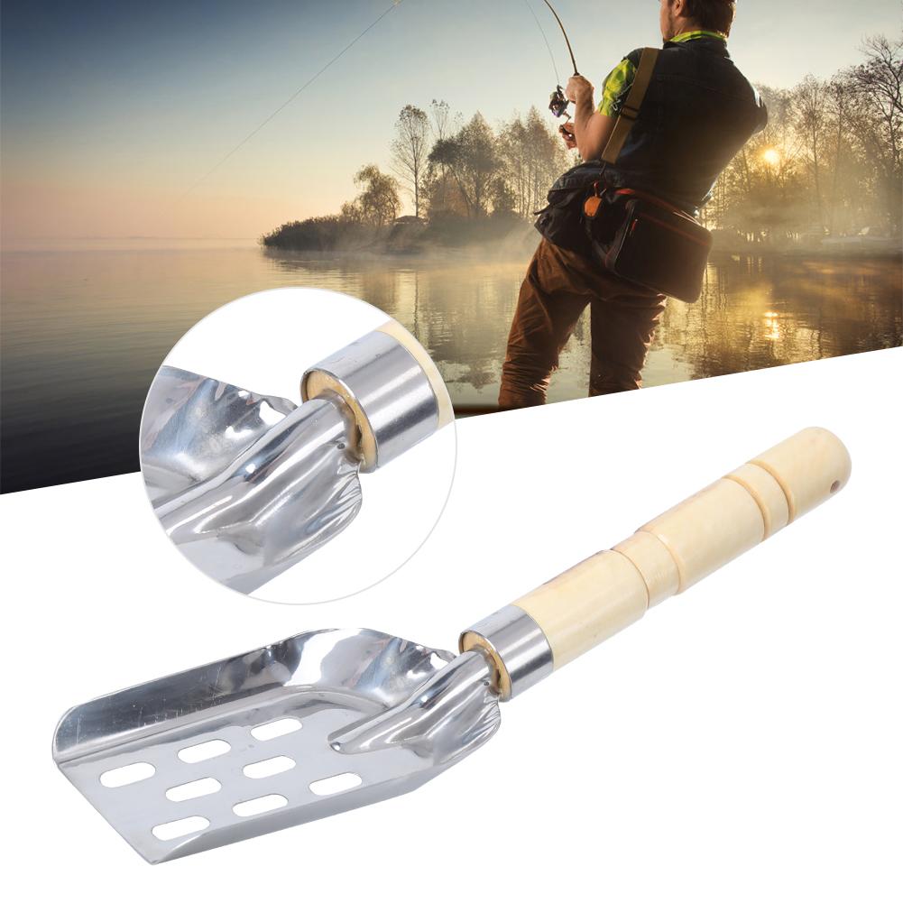 Нержавеющая сталь интегрированная деревянная ручка лопатка для смешивания приманок рыболовные снасти для рыбака