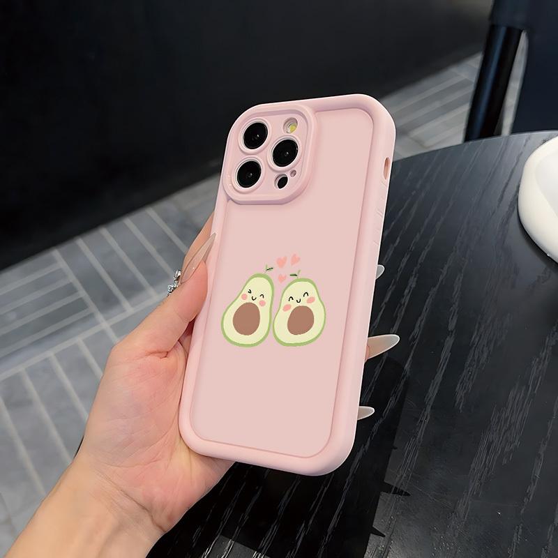 Милый чехол для телефона с рисунком авокадо, подходит для iPhone 17 16 15 14 13 12 11 Pro/Max/Plus, противоударная задняя крышка