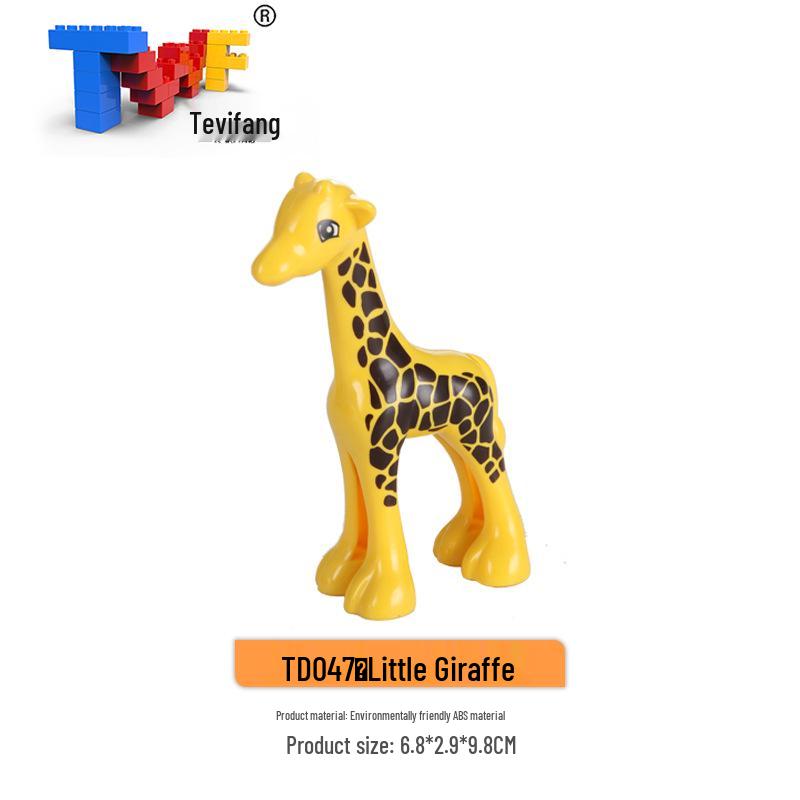 Крупные строительные блоки из частиц: Совместимые Игрушки для Обучения Животным Фермы Прерии Океана для Детей