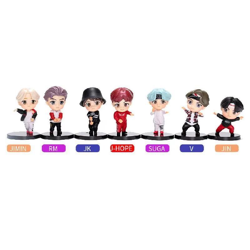 7 шт./комплект Группа Bangtan Boys РМ Джин Шуга Джей-Хоуп Чимин Ви Чонгук Модель куклы Игрушка Фигурка Звезда Идол Милый Подарок для детей Армии