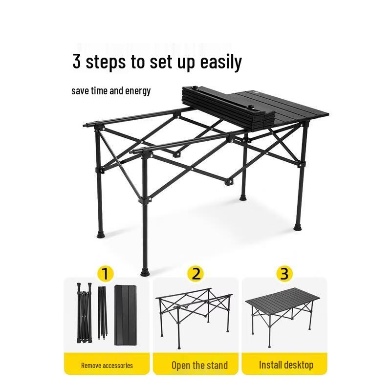 HANDUNYOU Portable Picnic Table and Chair Set