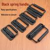 Black Spring Industrial Toolbox with Thickened Wooden Folding Handle