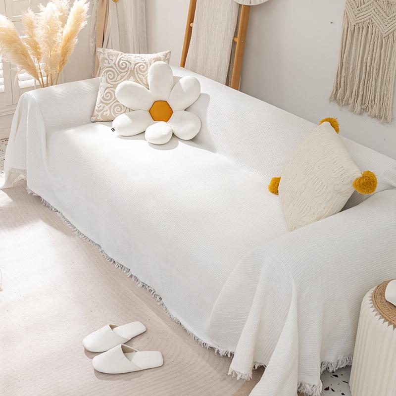 Хлопково-льняное диванное полотенце в скандинавском стиле, не царапающаяся подушка, чехол для дивана, ткань, полностью покрытый универсальный коврик для дивана, одеяло для кемпинга на открытом воздухе