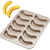 10 Металлических форм для выпечки в форме банана с антипригарным покрытием, используемых для блинов и тортов, кухонные и пекарские принадлежности для выпечки