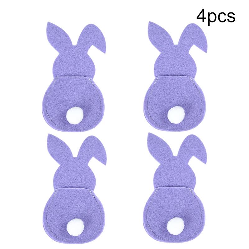 4pcs Easter Day Cartoon Rabbit Home Party Decorations Tableware Accessories Festival Supplies
