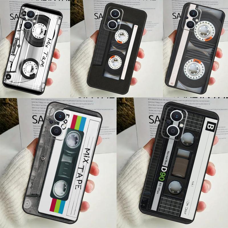 Cassette Mix Tape Case For OPPO Reno 8T 4Z 5Z 8 10 11 Pro 4 5 6 7 Lite OPPO Find X6 Pro X3 X2 X5 Lite Cover