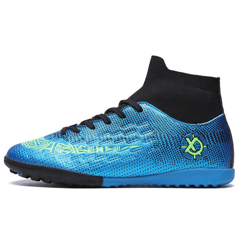 Новые бутсы C Luo с высоким верхом детские взрослые мужские и женские шиповки тренировочные искусственная трава спортивная обувь