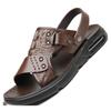 Summer New Cowhide Casual Beach Shoes Platform Non-slip Cool Slippers Sandals Men's Wholesale