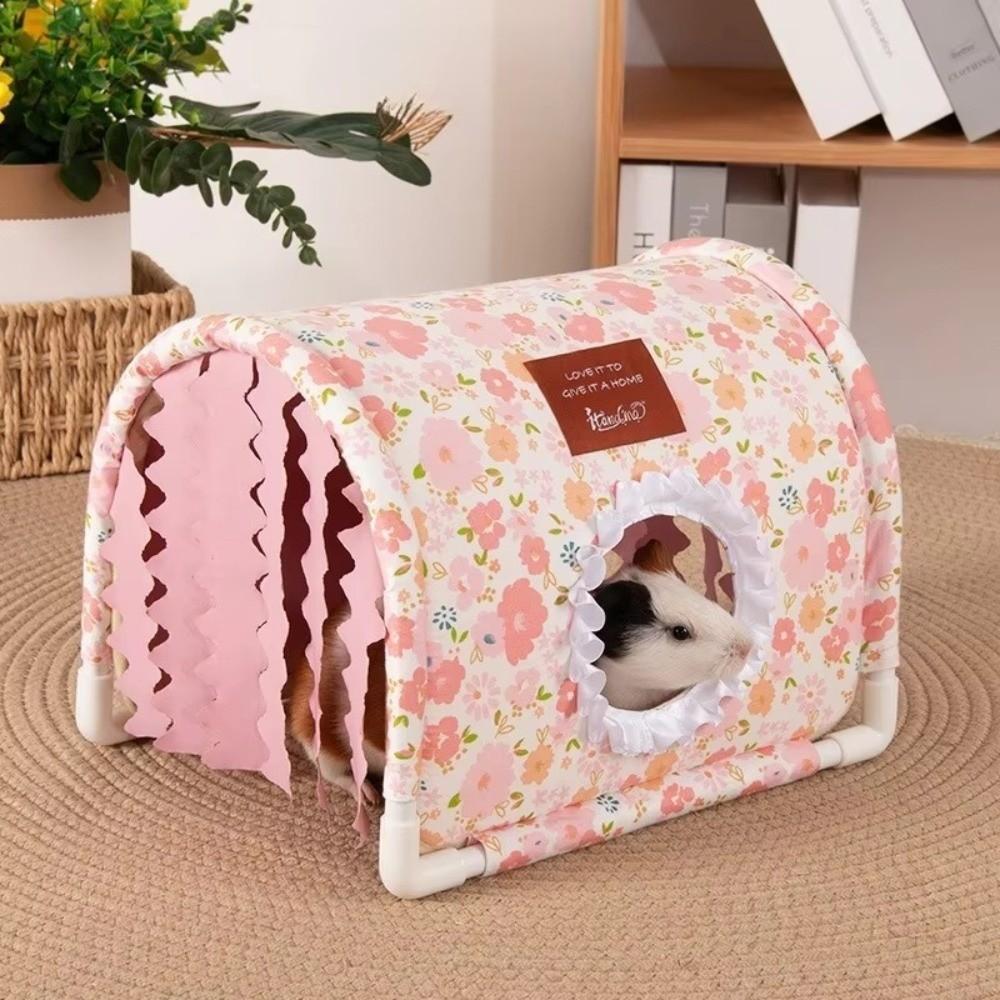 Triangle Hamster Shelter Bottomless Small Animal Cage Pet Shelter Tent Small Pet Nest Decoration