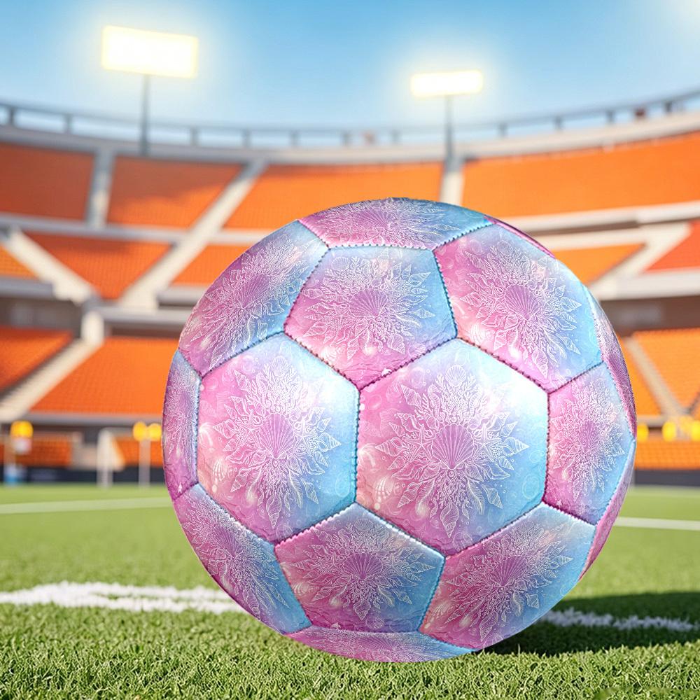 1pc Oceanic Mandala Themed Soccer Ball, Size 5, Lightweight PVC Material, Outdoor Training Soccer Ball Gift. q62287