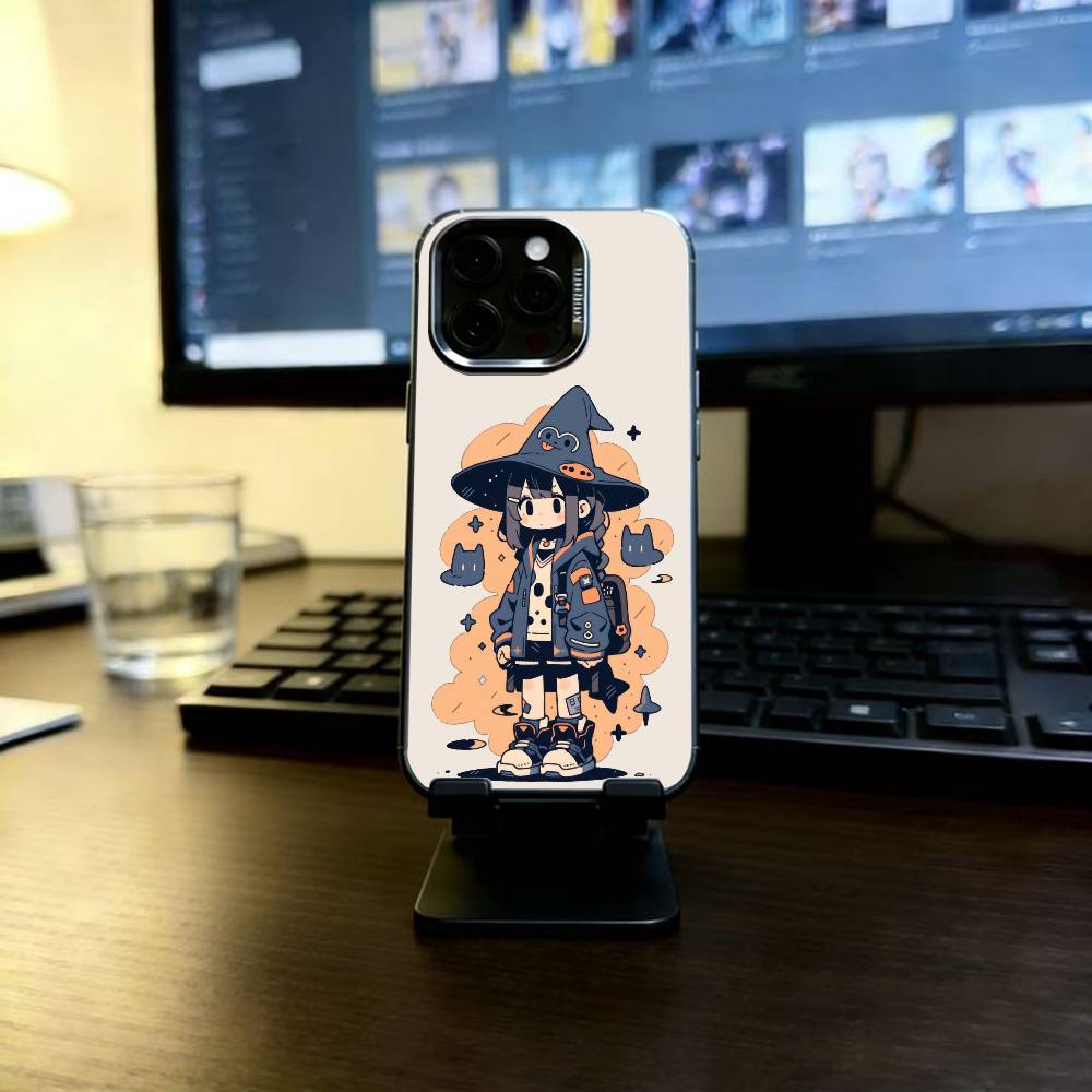 Милый иллюстрированный чехол для телефона iPhone 17,16,15,14,13,12,11 Plus,Pro Max,XS,Разноцветный Серебристый чехол для телефона Funda Cover