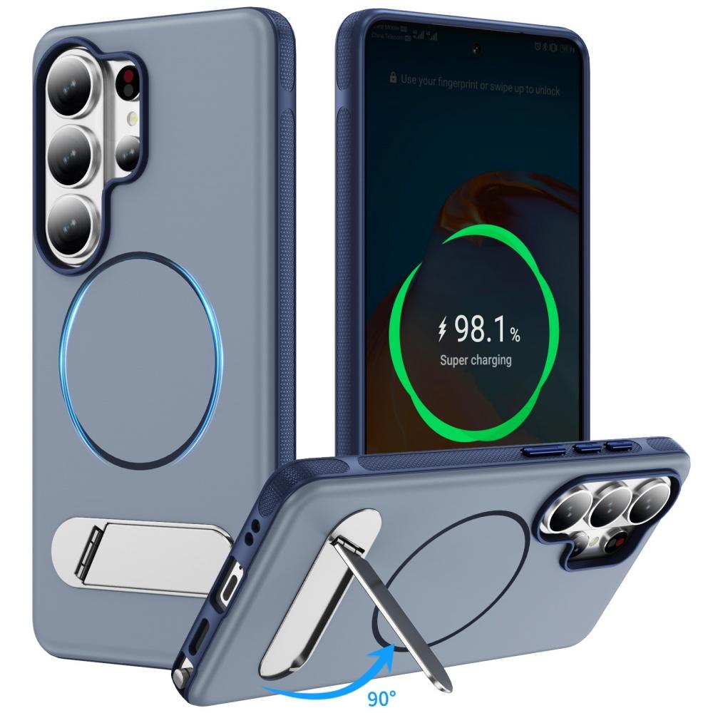 Матовый Металлический Держатель Магнитный Чехол для Телефона Для Samsung S26 S25 Ultra S24 S26 S23 Plus S25 FE Для Magsafe Беспроводная Зарядка Чехол