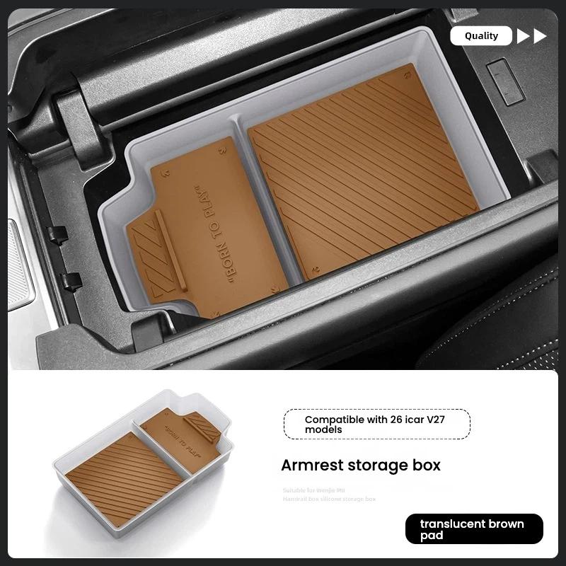 For 2026 Chery iCAR V27 Armrest Box Storage Box Center Console Organizer Car Interior Accessories