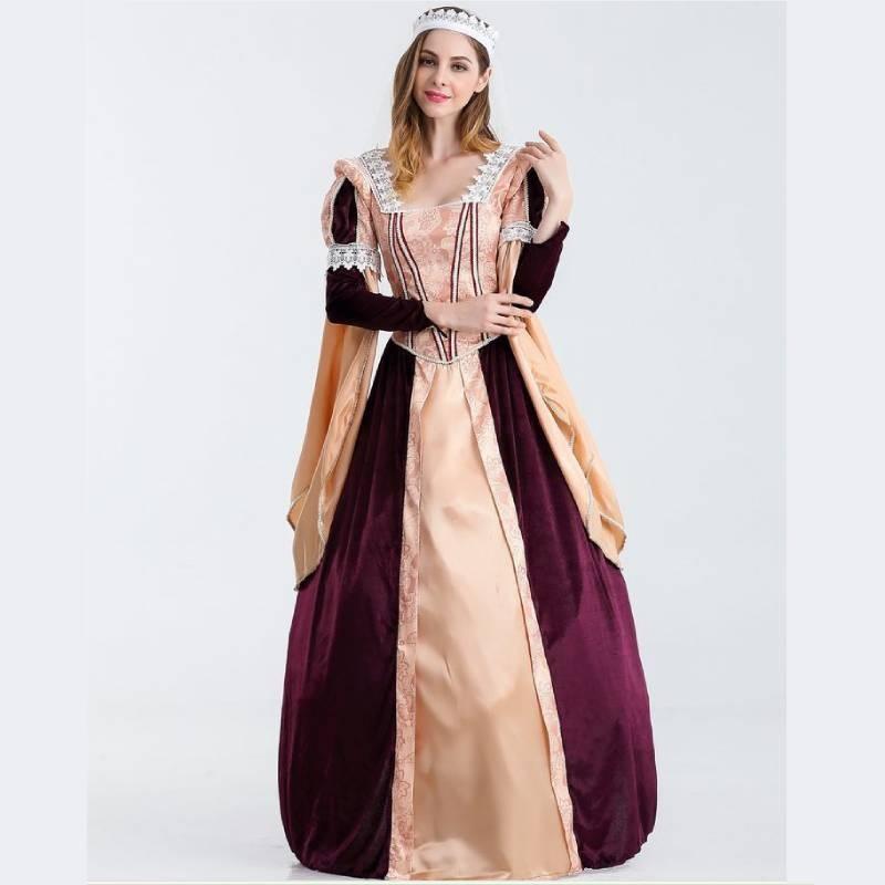 Halloween Cosplay Costumes Retro Vampire Queens Dress For Theme Party Dress Up