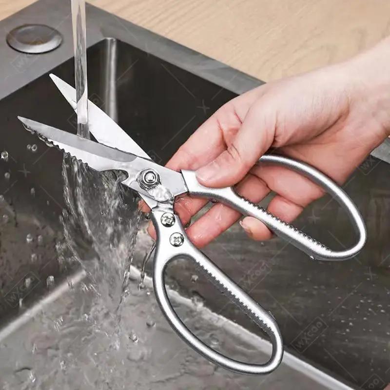 Кухонные ножницы из нержавеющей стали Ножницы для куриных костей Острые кухонные ножницы для птицы Мясницкий тесак для мяса Овощерезка Рыборезка Уткорезка