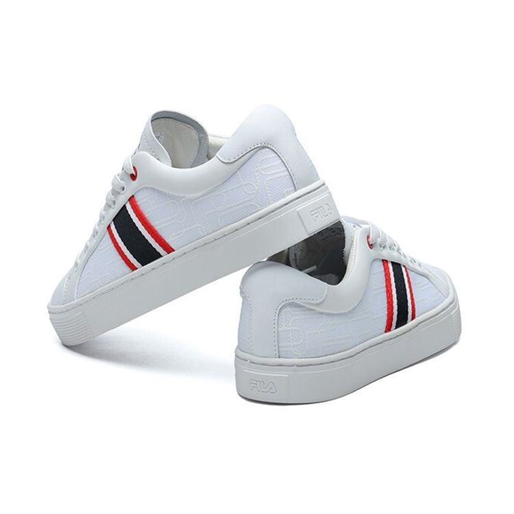 Fila 1911 Синтетическая кожа Нескользящие Амортизирующие Износостойкие Легкие Низкие Кеды Женские Кроссовки Белые F12W124345FWT