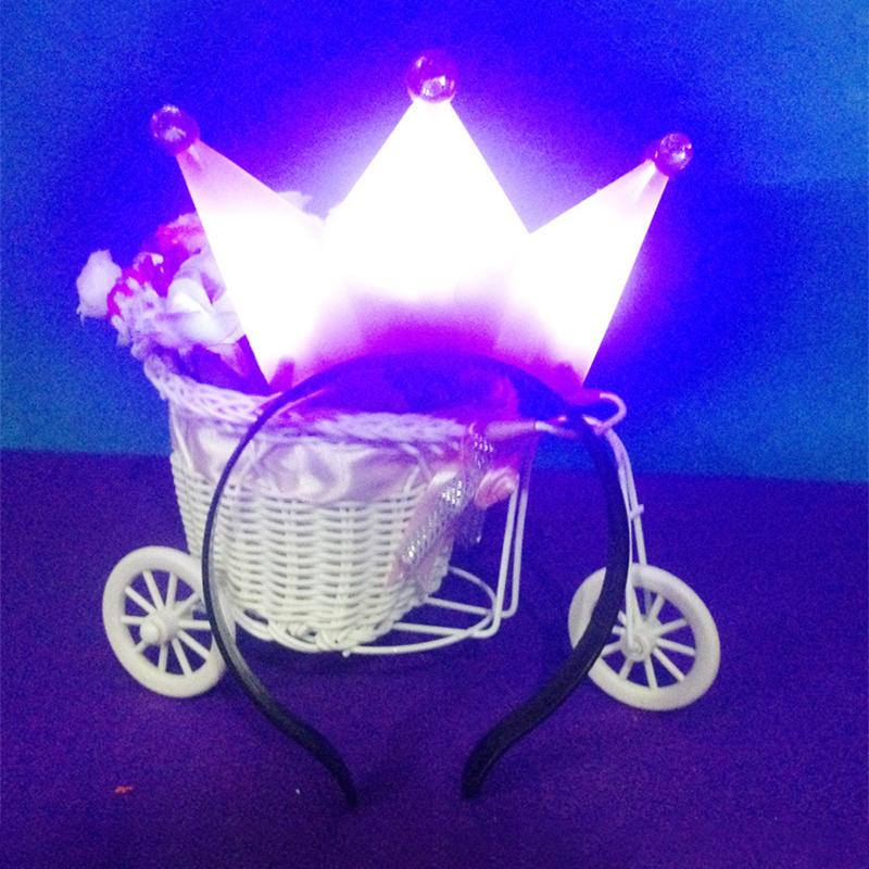 Светодиодная корона-повязка на голову, светящиеся короны и диадемы для женщин, косплей, день рождения, свадьба, Хэллоуин, фестиваль